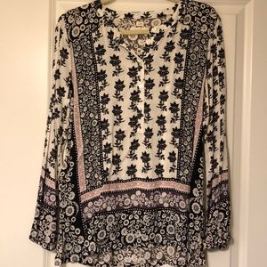 Loft long sleeve pattern shirt